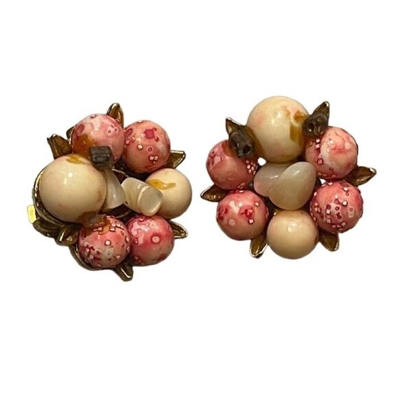 Vintage Stamped Cluster Earrings - Picture 1 of 7